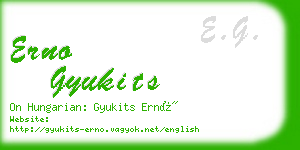 erno gyukits business card